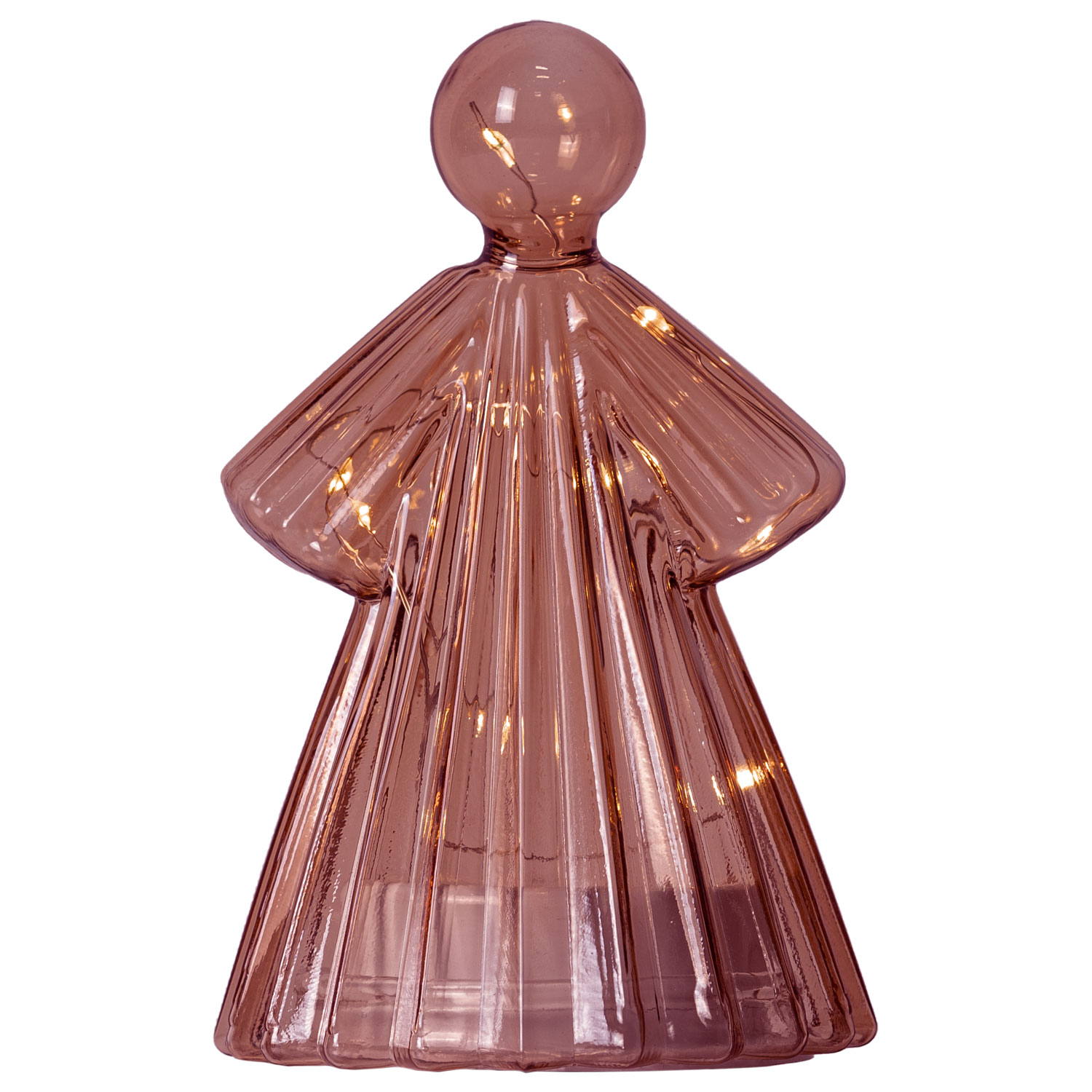 Alberte Engel H14cm Bordeaux, 10LED