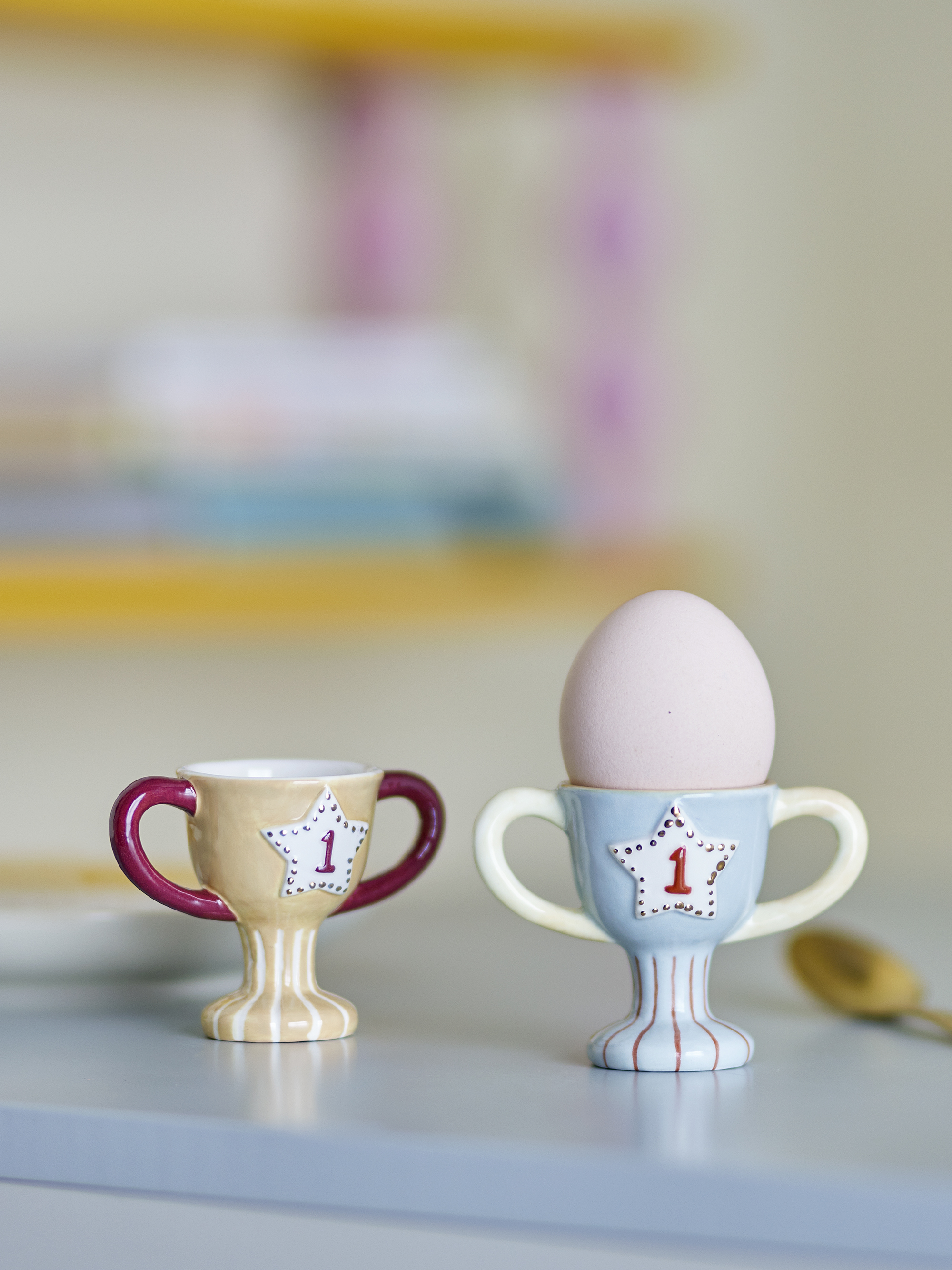 Trophy Æggebæger, Multifarvet, Stentøj, L8,5xH6xW4,5 cm, Set of 2