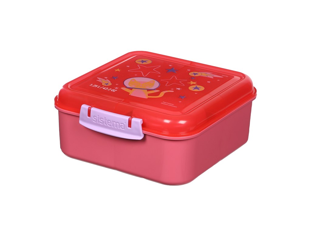 Sistema Bento Cube 1,25L, Lunch Kids, Pink