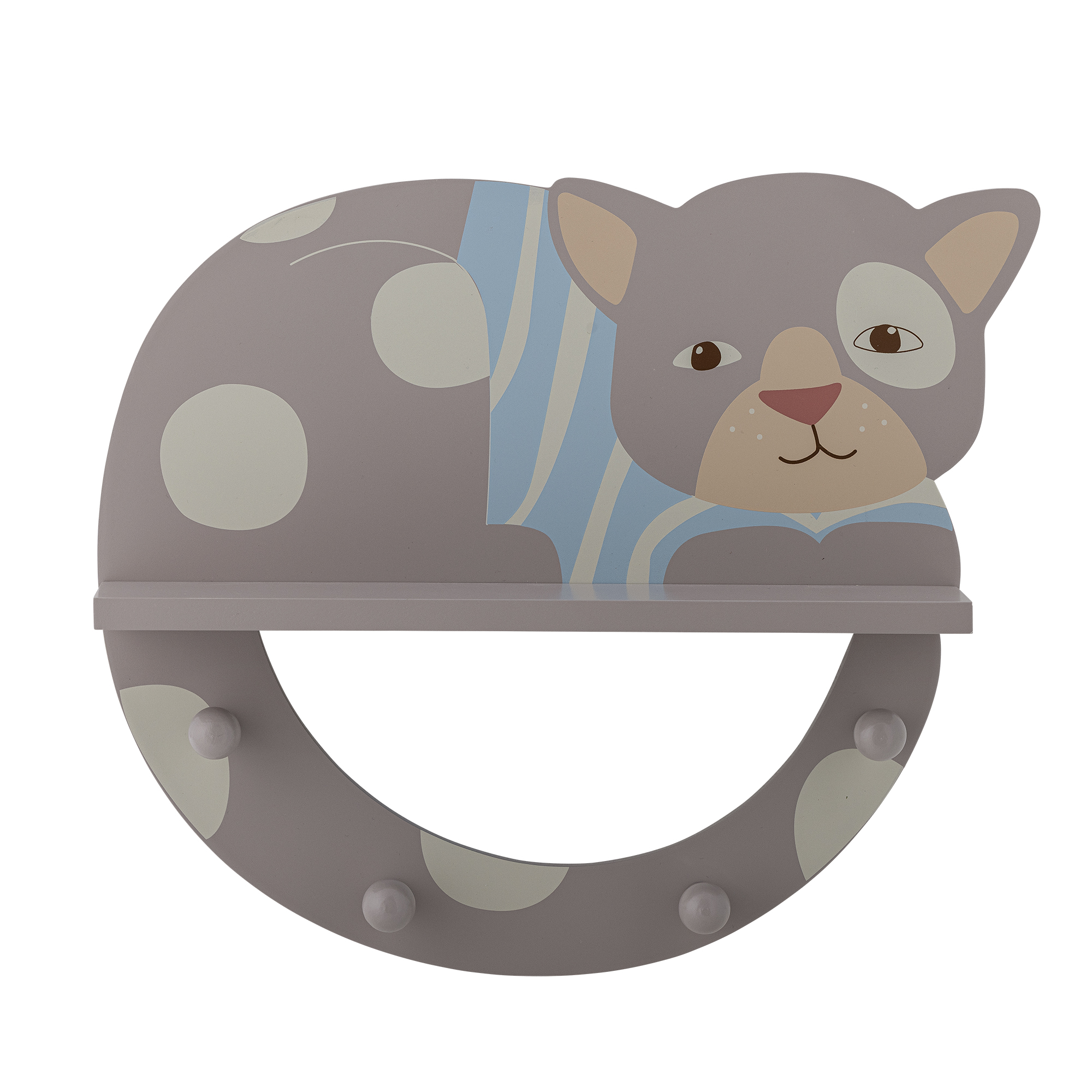 Mille Kat Knagerække, Multifarvet, MDF, L36xH31xB8 cm