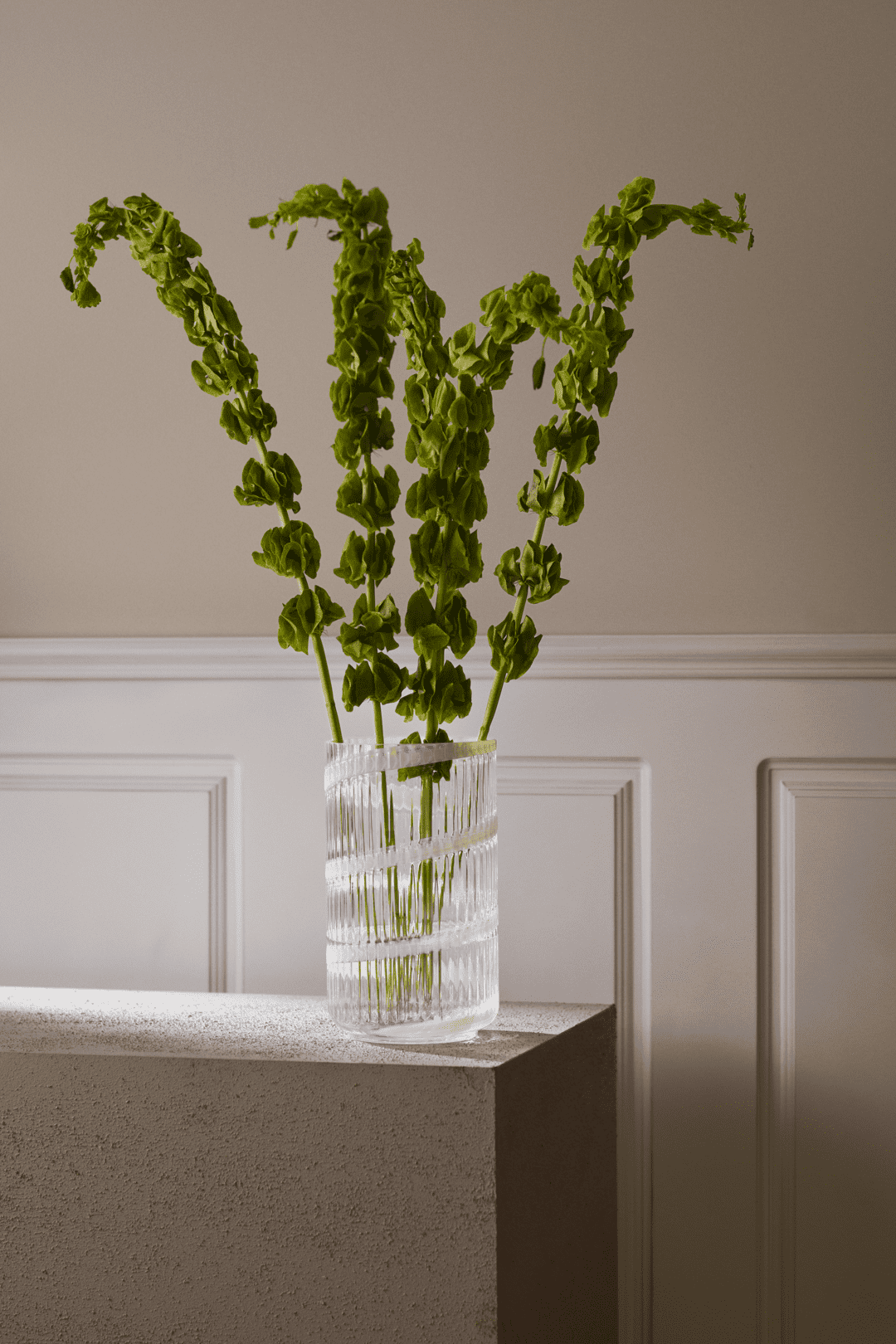 Lyngby Vase H20.5 cm swirl hvid mundblæst glas Lyngby Vase H20.5 cm swirl hvid mundblæst glas