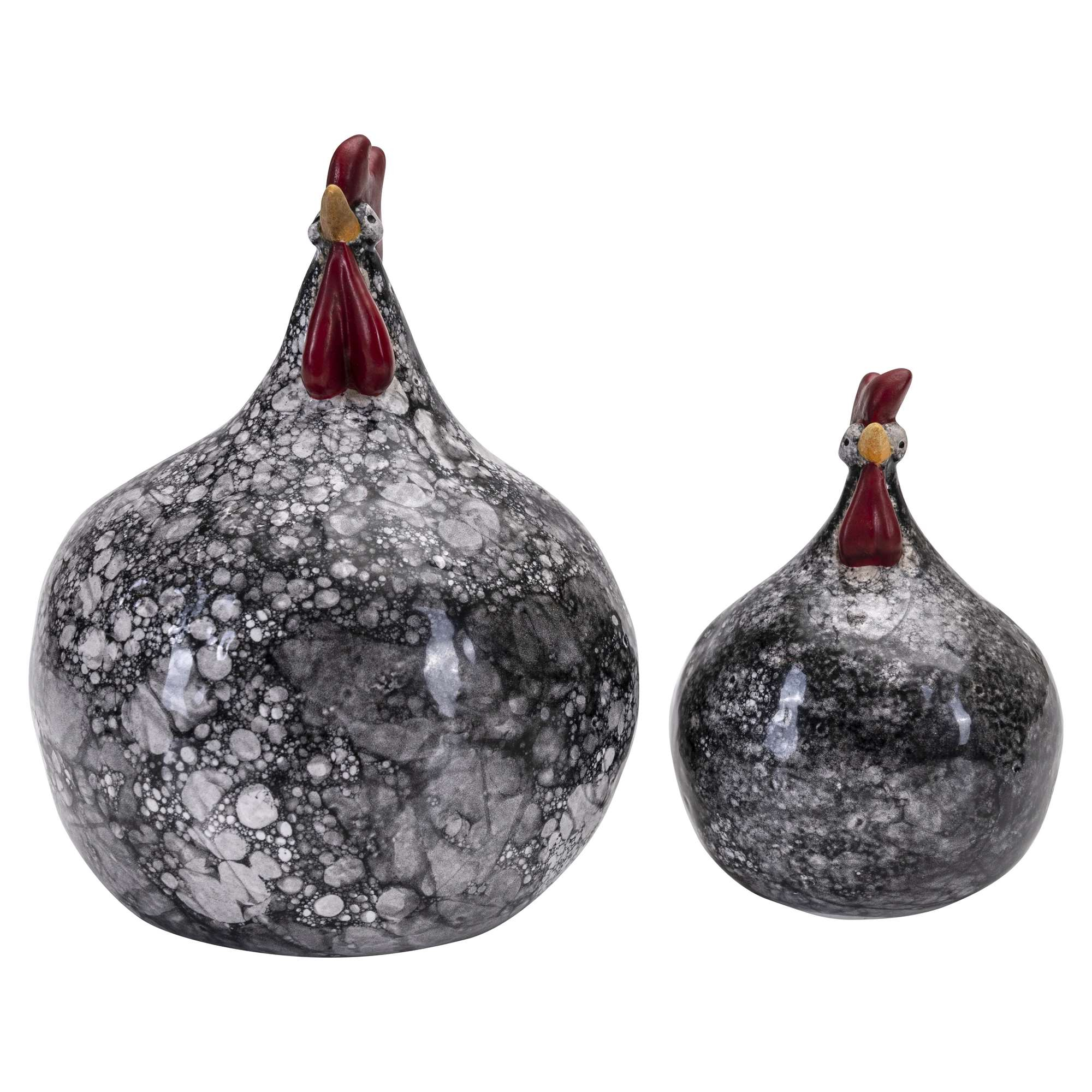 Høne Bubble black H.12cm Høne Bubble black H.12cm
