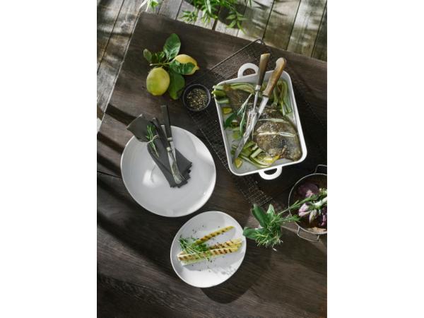 Pillivuyt Serie Originale Tallerken oval lille 23 x 20,5 cm Hvid