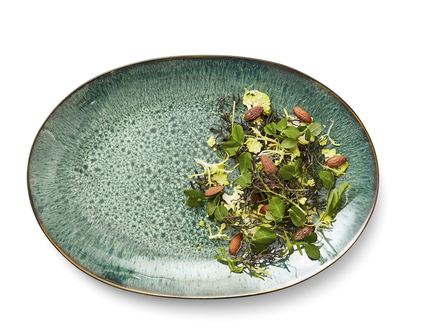 Fad oval 36x25cm s/grø