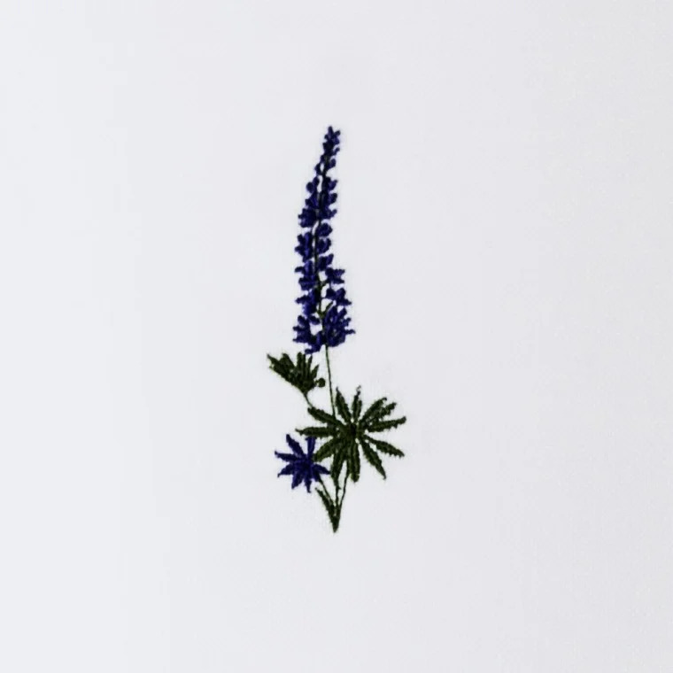 Langkilde & Søn Flora serviet med lupin