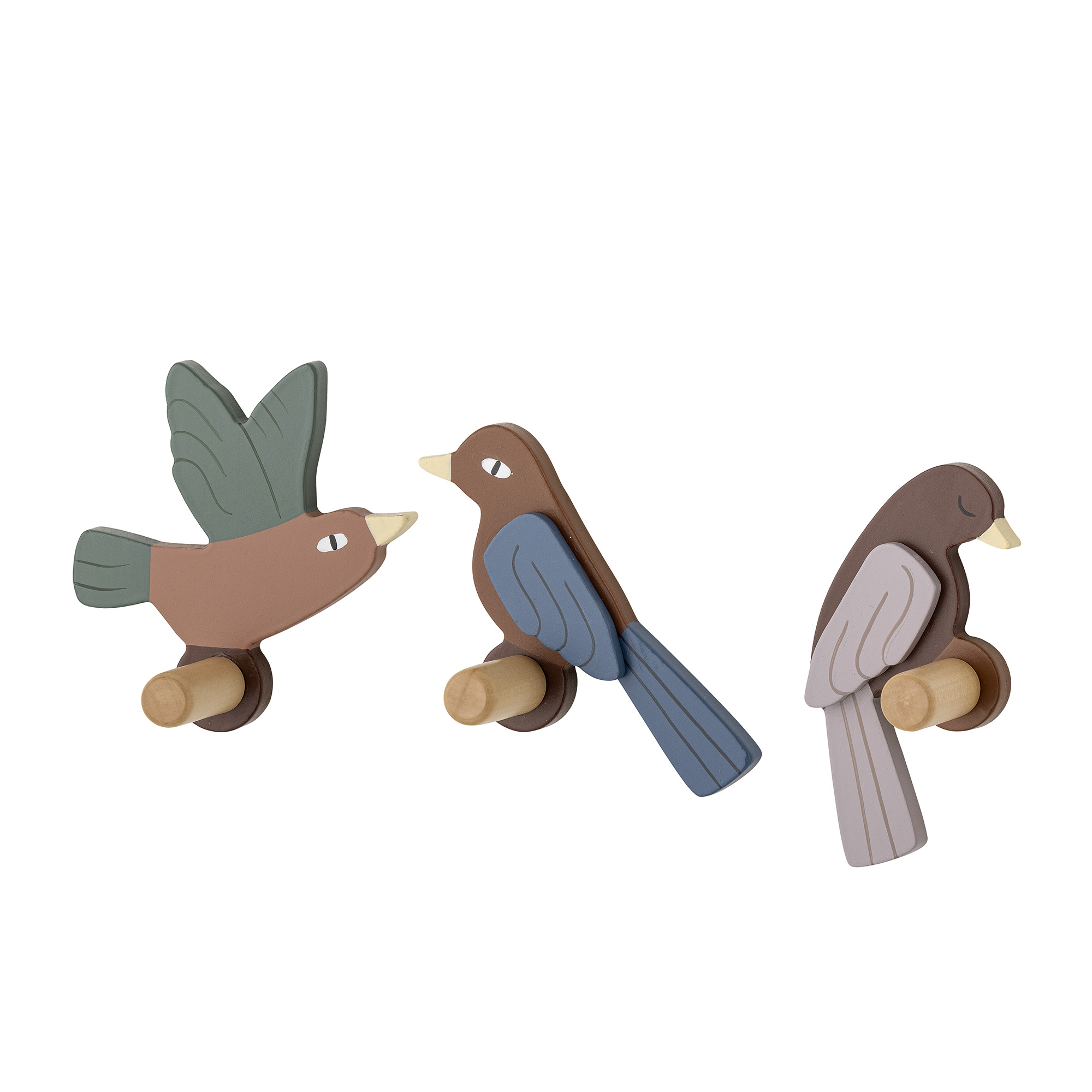 Lewi Knag, Brun, MDF, L8,5xH10xB4 cm, 3 stk sæt