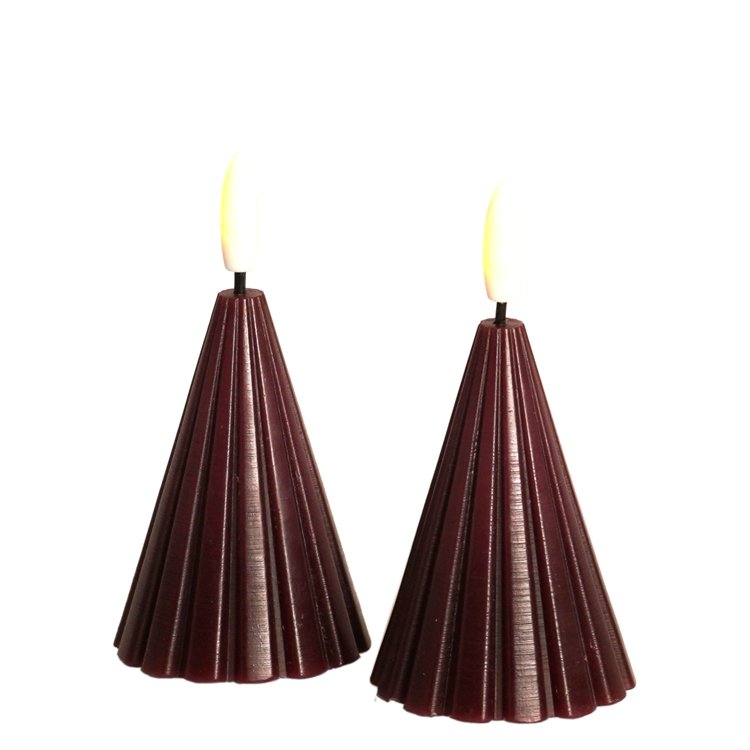 Laura Juletræ, 2 stk. Ø5,7xH8cm, Bordeaux* Laura Juletræ, 2 stk. Ø5,7xH8cm, Bordeaux*