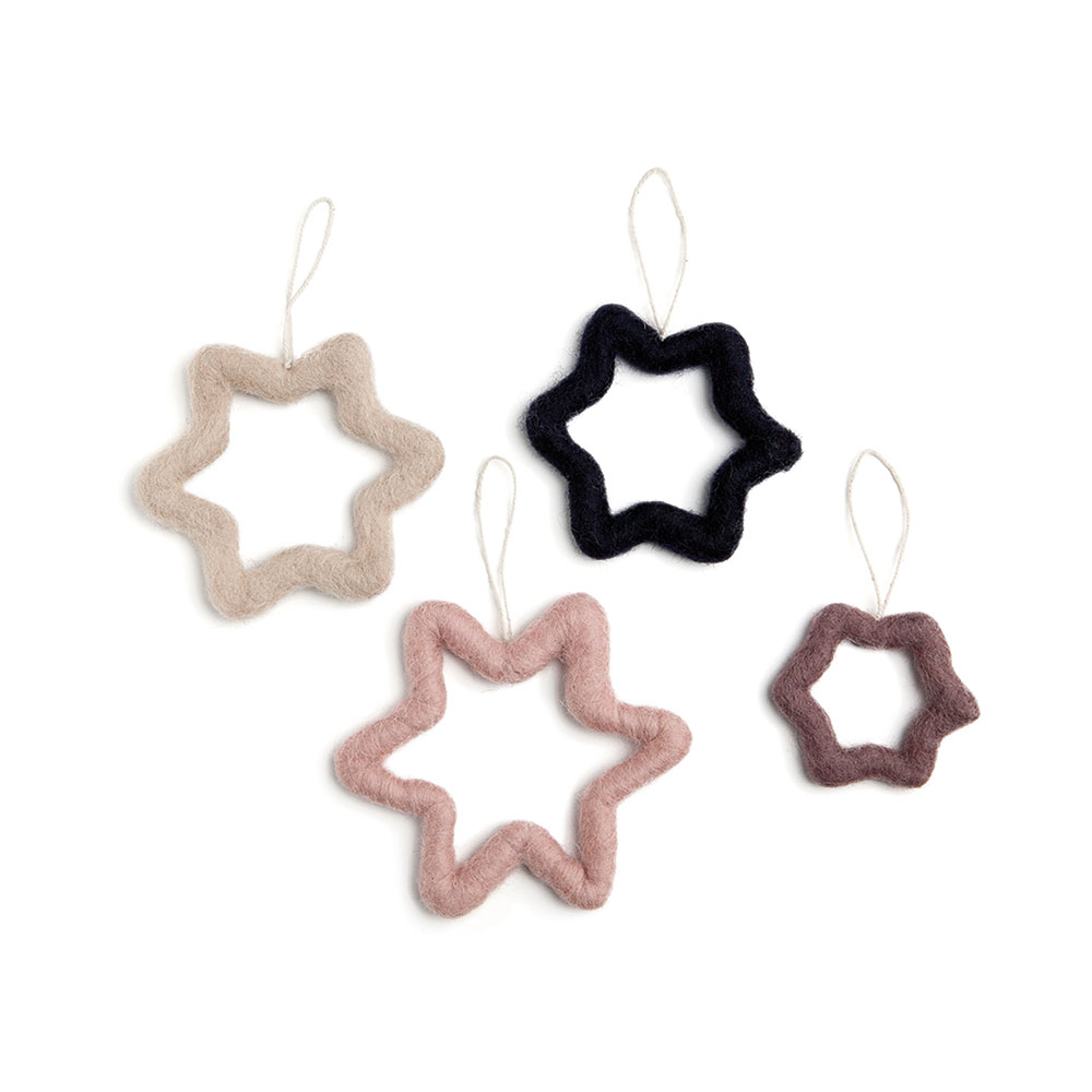 Stars on wire, set of 4 pcs. Stars on wire, set of 4 pcs.