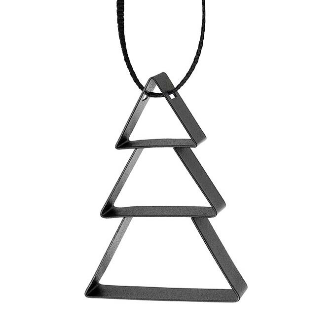 Figura ornament, juletræ, lille soft black
