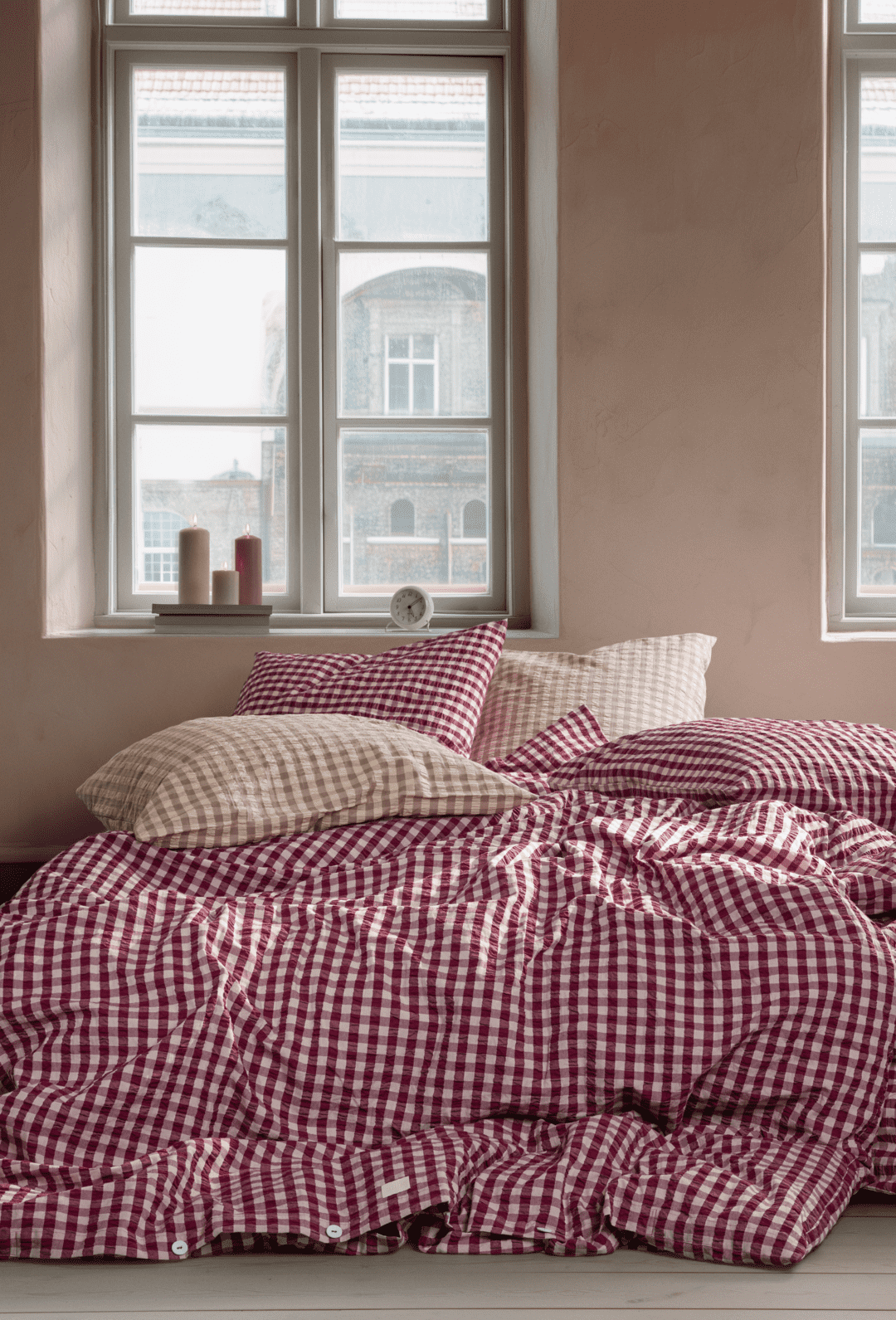 Bæk & Bølge Sengetøj 140x200 cm blomme/rosa