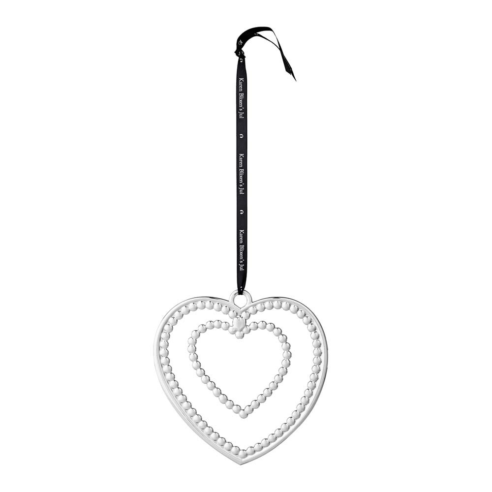 Kuglehjerte, H 12 cm, forsølvet* Kuglehjerte, H 12 cm, forsølvet*