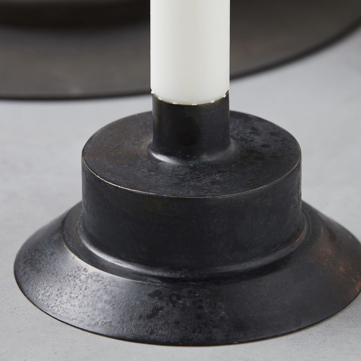 Fyrfadsstage, Lid, Ø 10,5 cm, antik messing*