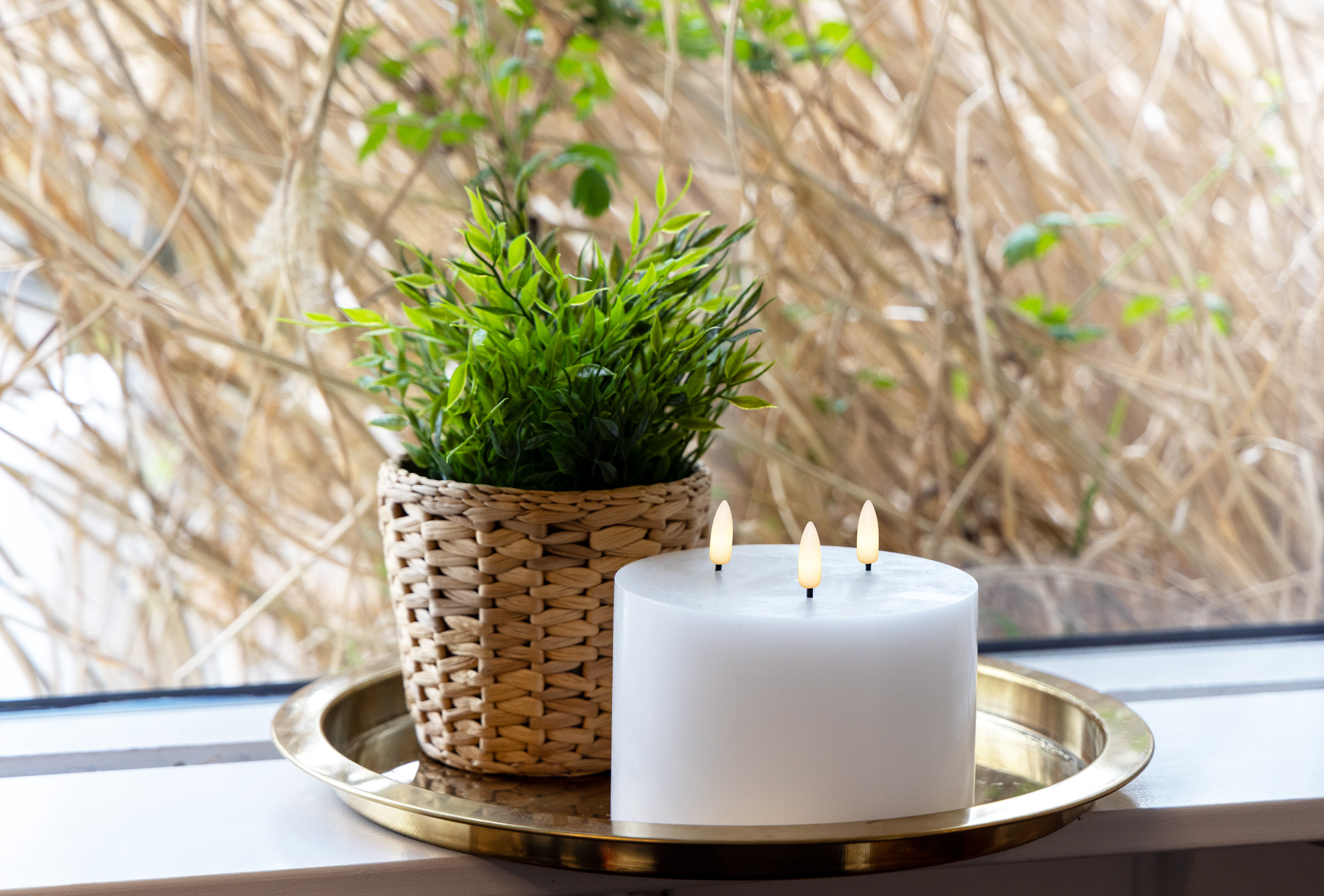 Skandi LED Bloklys Ø15 cm - Hvid - 3 vægger