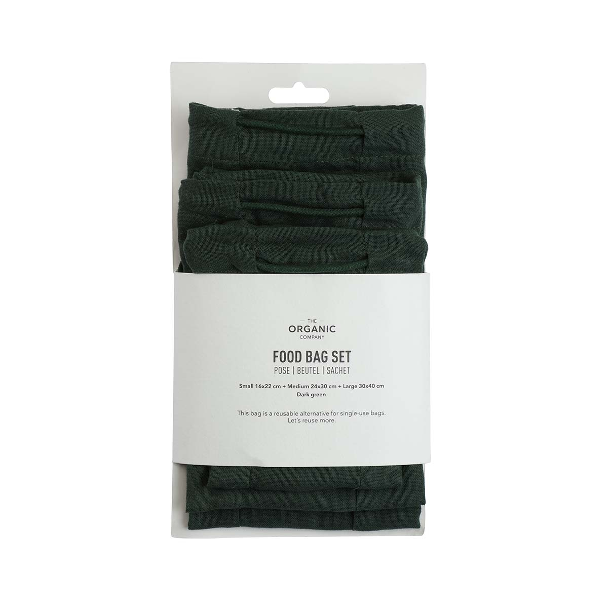 Food bag Sæt, Dark green 3 størrelser Food bag Sæt, Dark green 3 størrelser