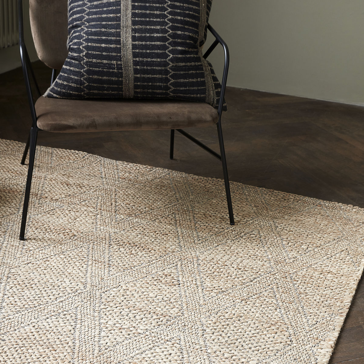 Tæppe Mara, 180x180 cm, nude Tæppe Mara, 180x180 cm, nude