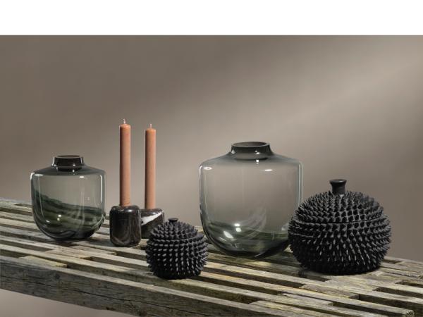 Villa Collection Vase Dia. 15 x 16 cm Grå Glas