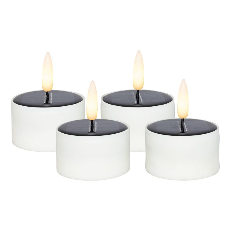 Solcelle Fyrfadslys - 4 Pak