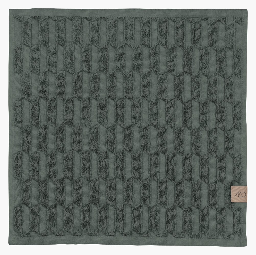 GEO Fingertip håndklæde, 30 x 30 cm, pine green, 3 stk.