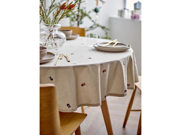Dug Ø180 cm Christmas Hearts Embroidery Red