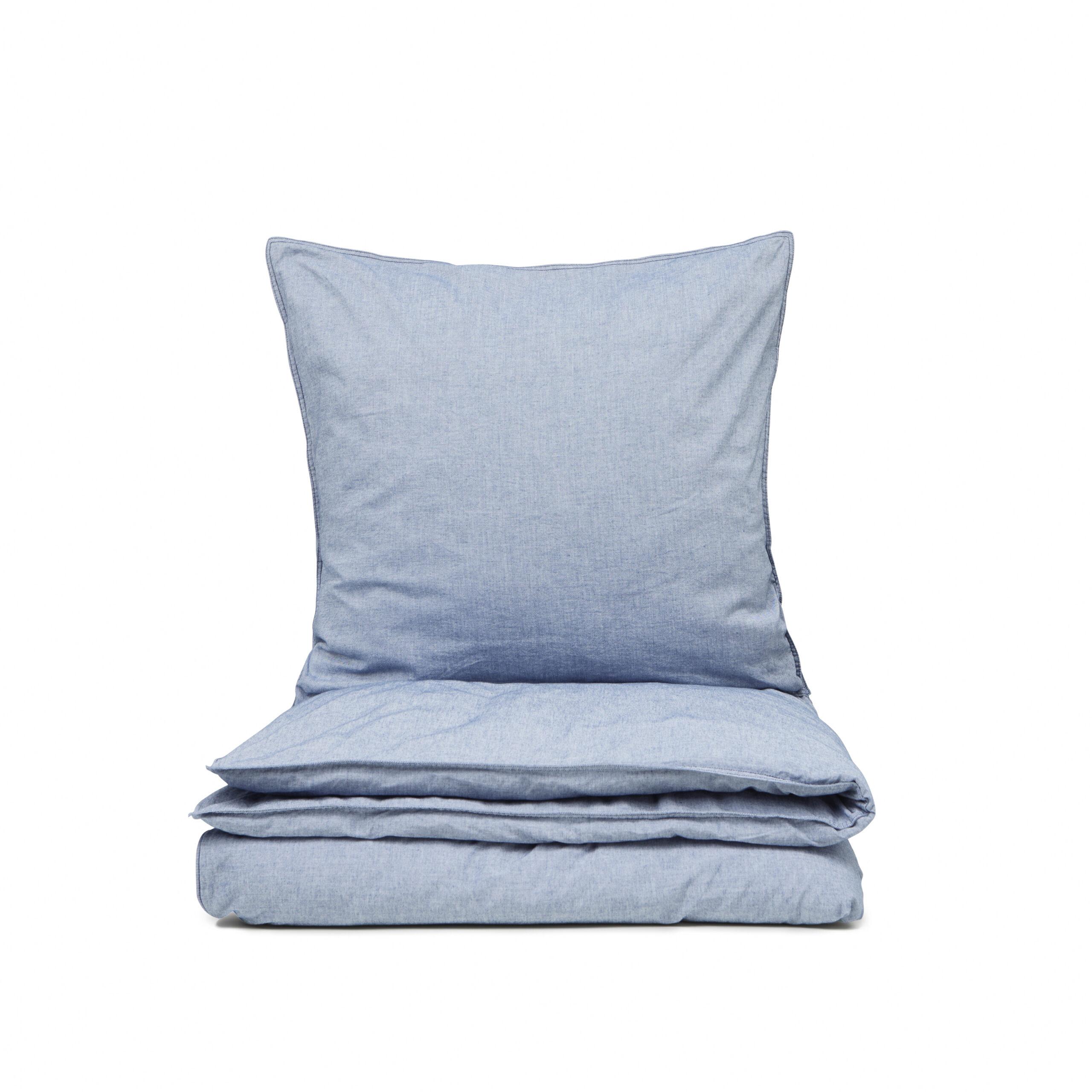 Sengesæt Recycled Chambray Mille 140x220cm, Denim Blue