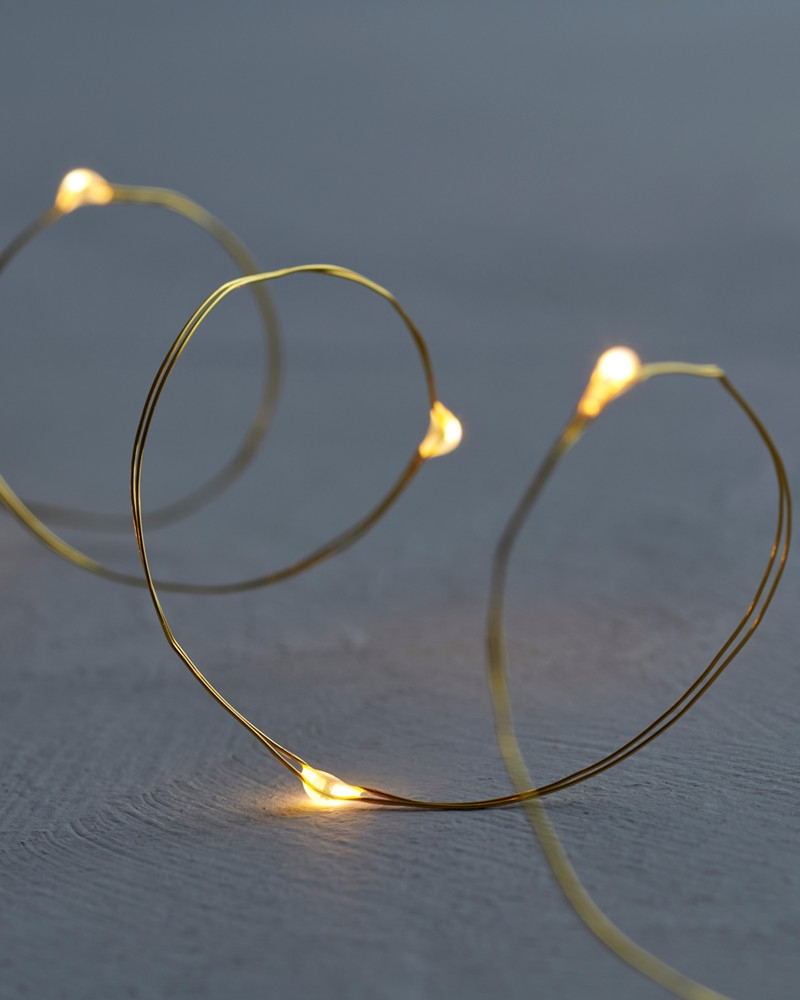 Knirke 20 lys, Klar/Guld