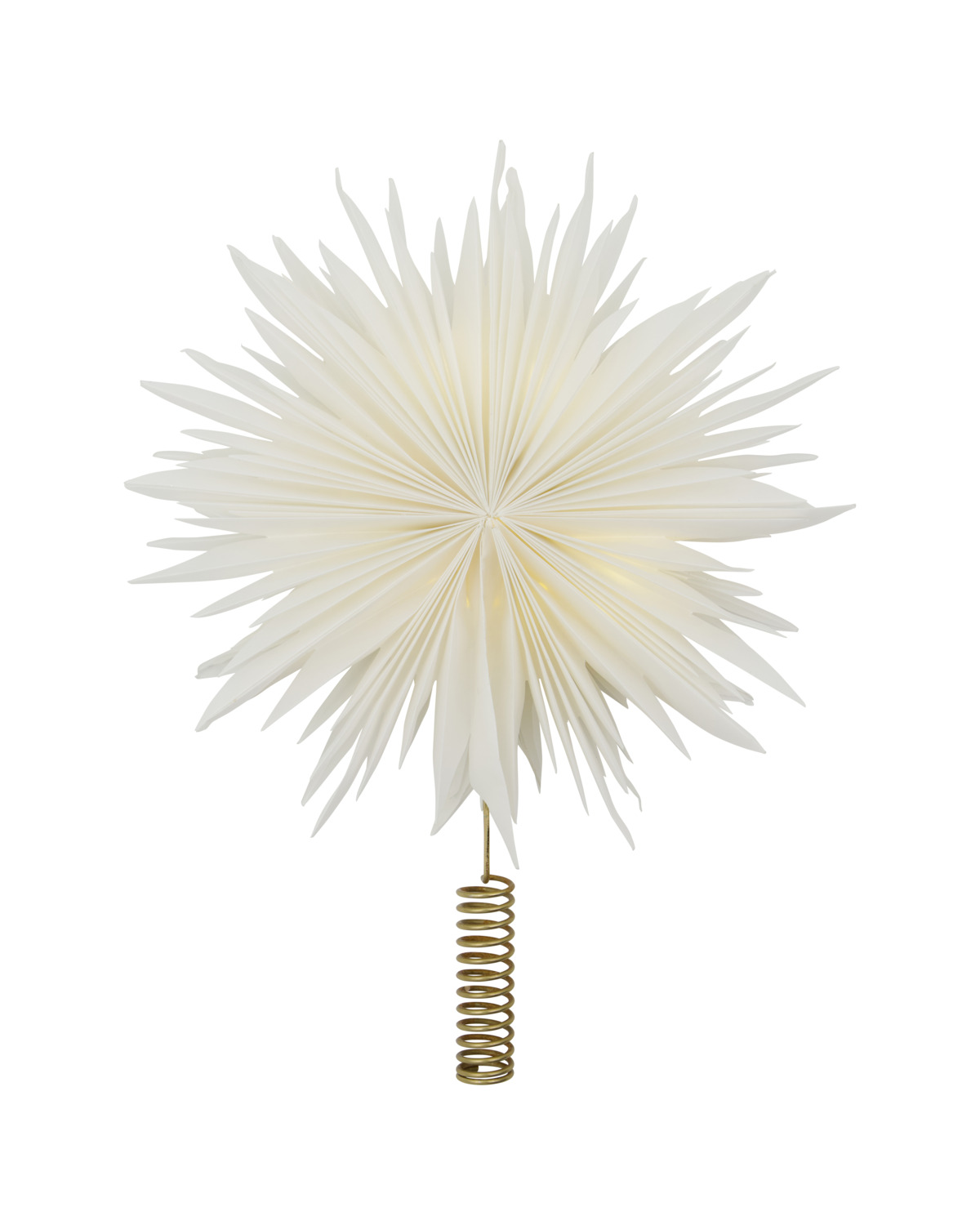 Topstjerne med LED, Gant, Hvid/Messingfinish Topstjerne med LED, Gant, Hvid/Messingfinish