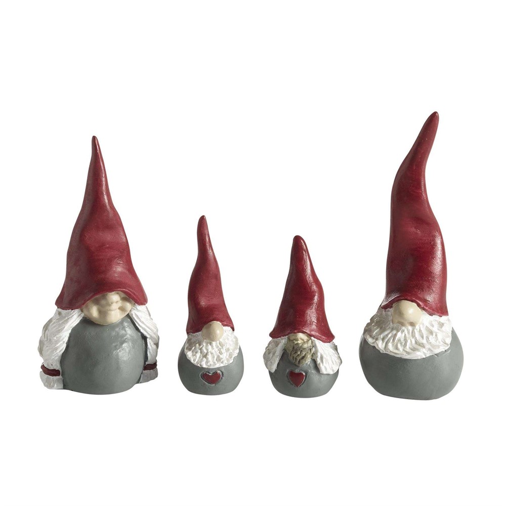 Santa High Hat Friends, 4 stk H3,5-7cm