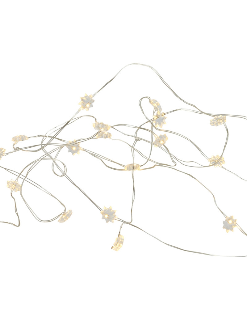 Silke miniblomst 20 lys, Klar/Sølv Silke miniblomst 20 lys, Klar/Sølv