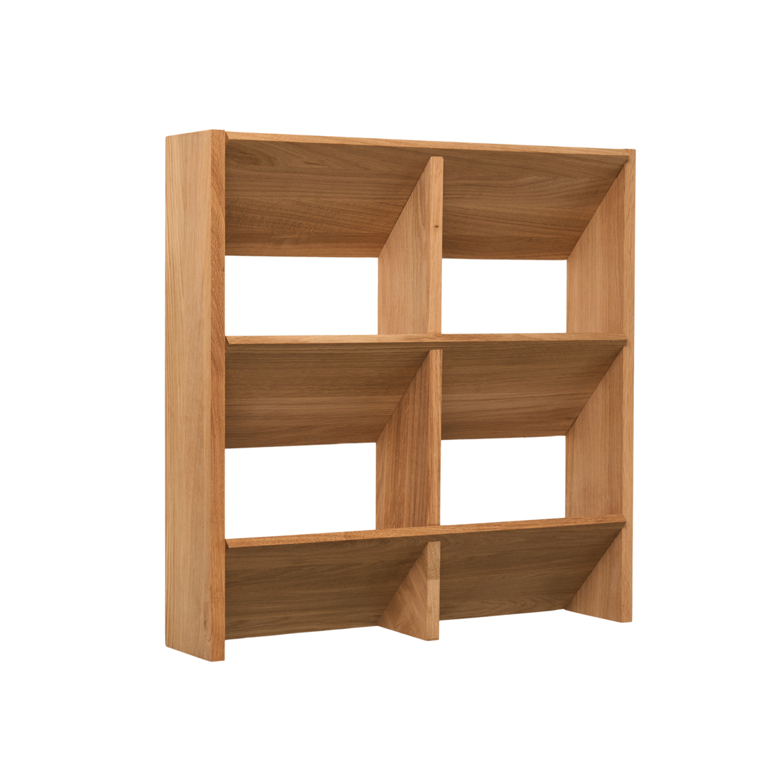 Fold Hylde - Natur, L56,8xD12xH60 cm - 100% Massiv Eg - Natur Olie
