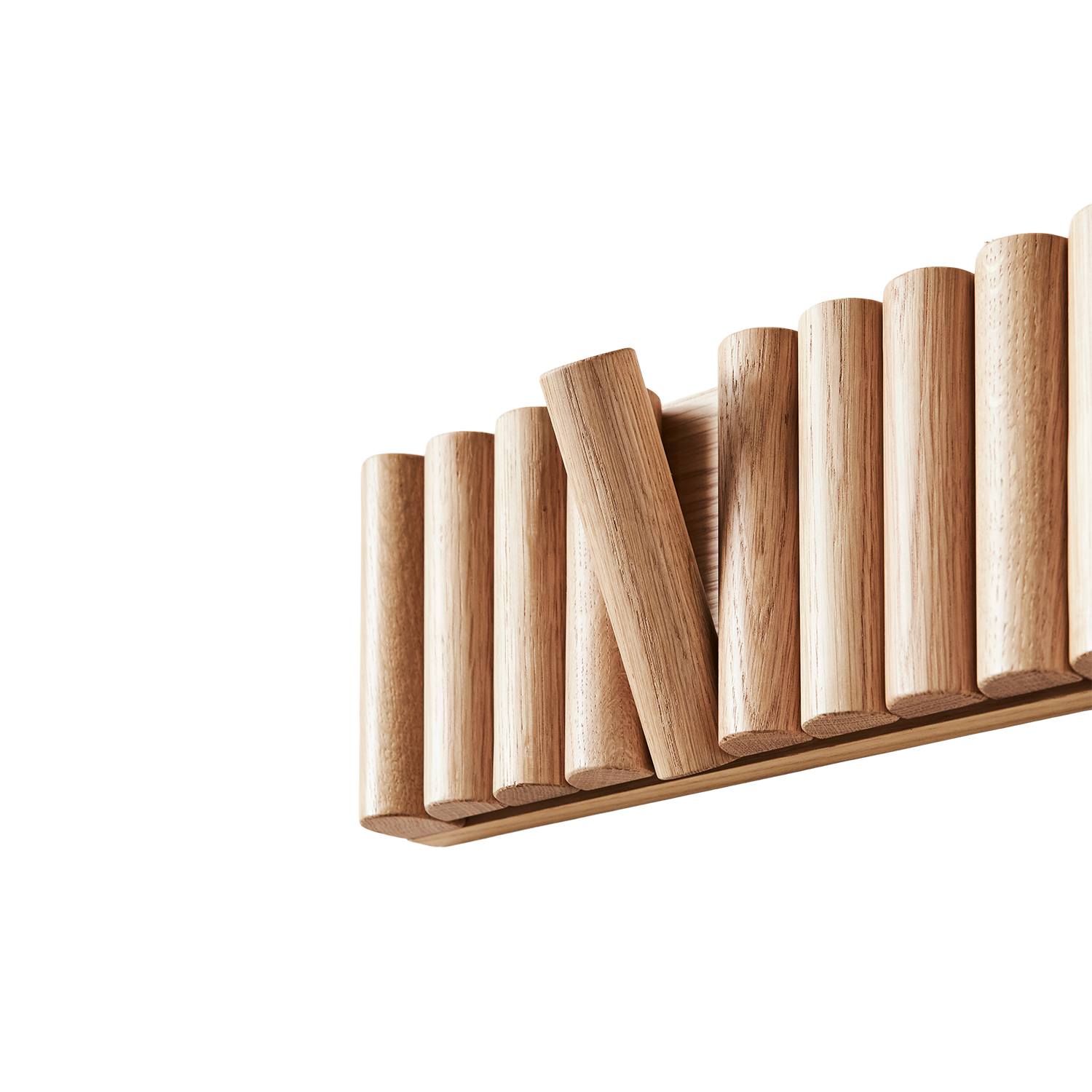 Mono Knagerække - Large , B12,5xD4,5xH59 cm - Eg - Hvidpigm. Mat Lak