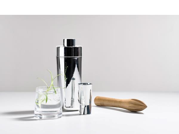 Zone Rocks Shaker Dia. 7 x 23 cm Polished Steel Zone Rocks Shaker Dia. 7 x 23 cm Polished Steel