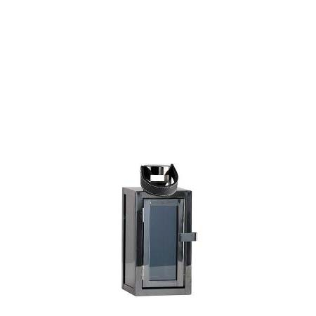 Villa Collection Lanterne m. rem Titanium Røgfarvet H23 cm