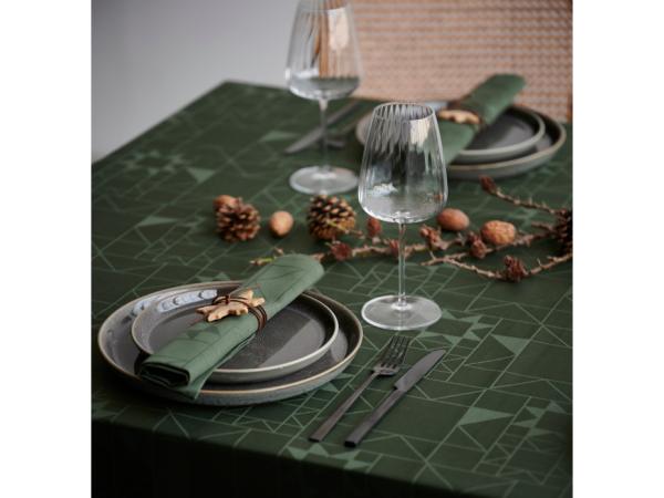 Juledug dia180 Star Damask Forest green