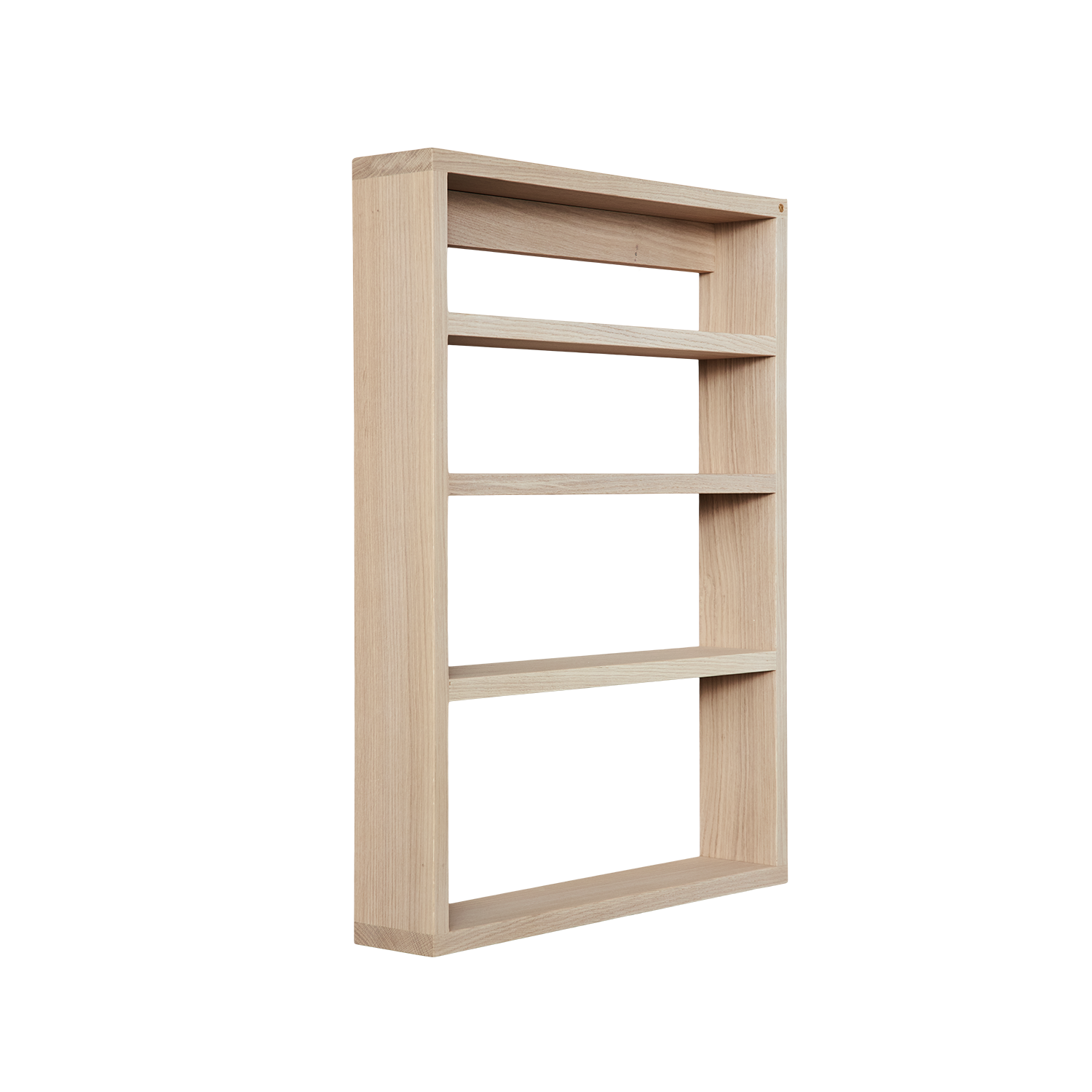 A-Podium Shelf - Hvidpigm. , L52xD10xH70cm - 100% Massiv Eg - Hvidpigm Mat Lak