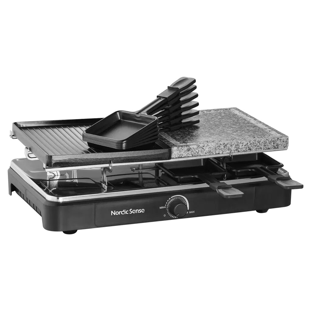 Nordic Sense Raclette 8 pers. 44 x 26 x 14 cm 1400 watt Sort