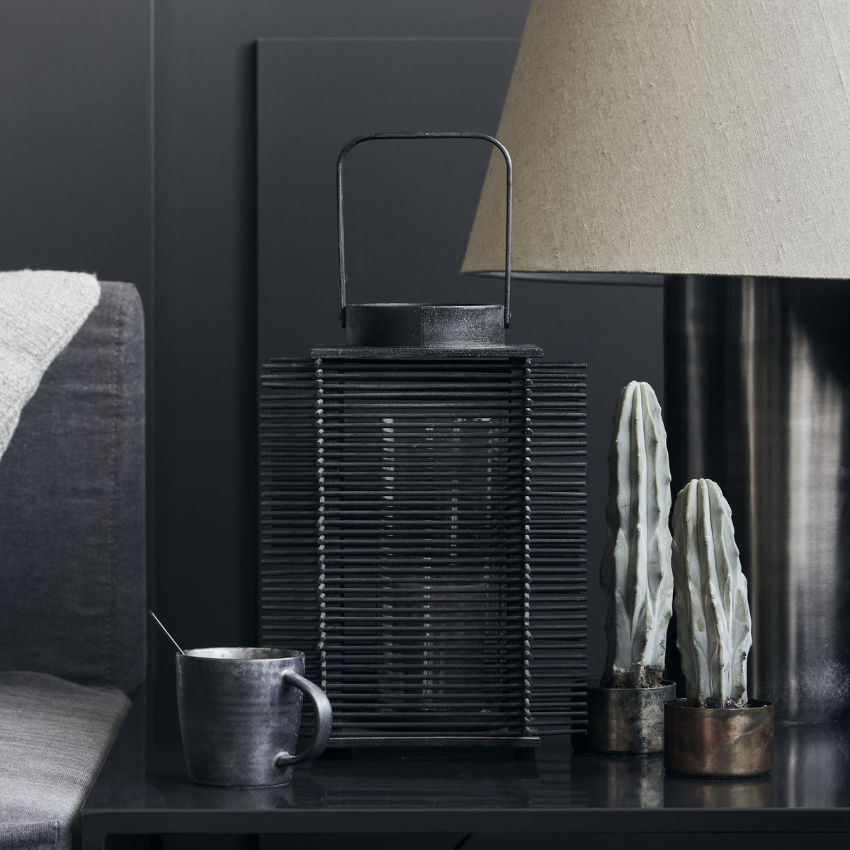 Lanterne, Asi, Sort Ø24 cm* Lanterne, Asi, Sort Ø24 cm*