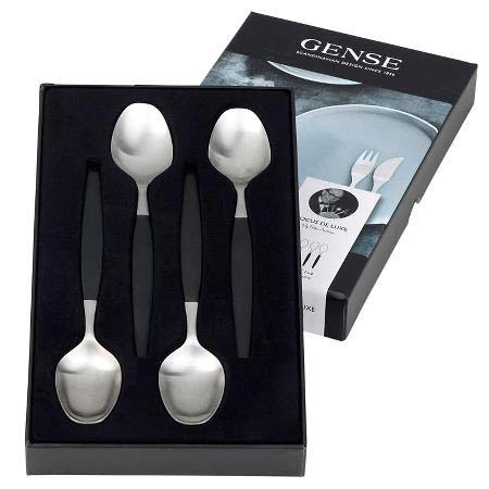 Gense Focus de Luxe Dessertske 16,8 cm 4 stk. Sort/Mat stål Gense Focus de Luxe Dessertske 16,8 cm 4 stk. Sort/Mat stål