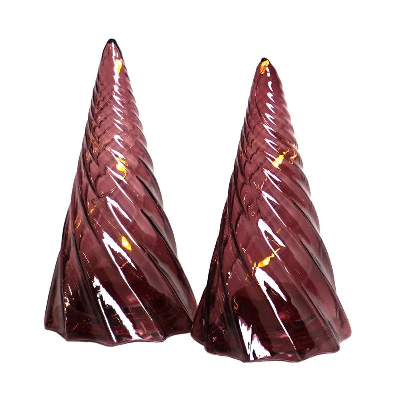 Vilma Træ 2 stk. H11cm. Bordeaux