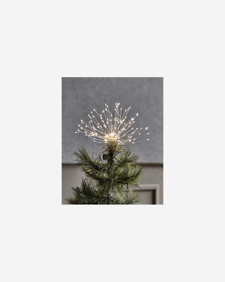 Top star med LED, Glow, Silver*