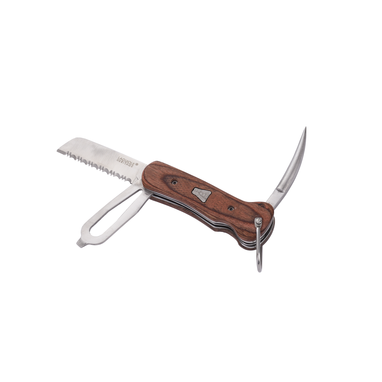 Laguiole Herit Sejler Foldekniv med Læder etui
