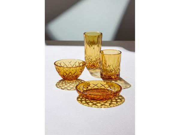 Lyngby Glas Sorrento Asiet Dia 16 cm 4 stk. Amber